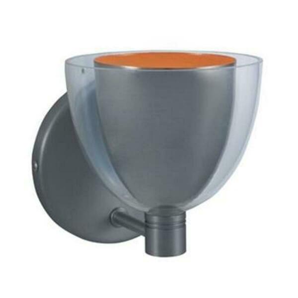 Jesco Lighting Group 1-Light Wall Sconce Lina - Series 215- Satin Nickel - Orange WS215-SNOR